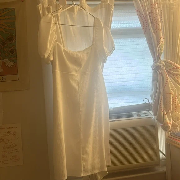 White B. Darlin A-line Ruffled Mini-Dress - Picture 2 of 2